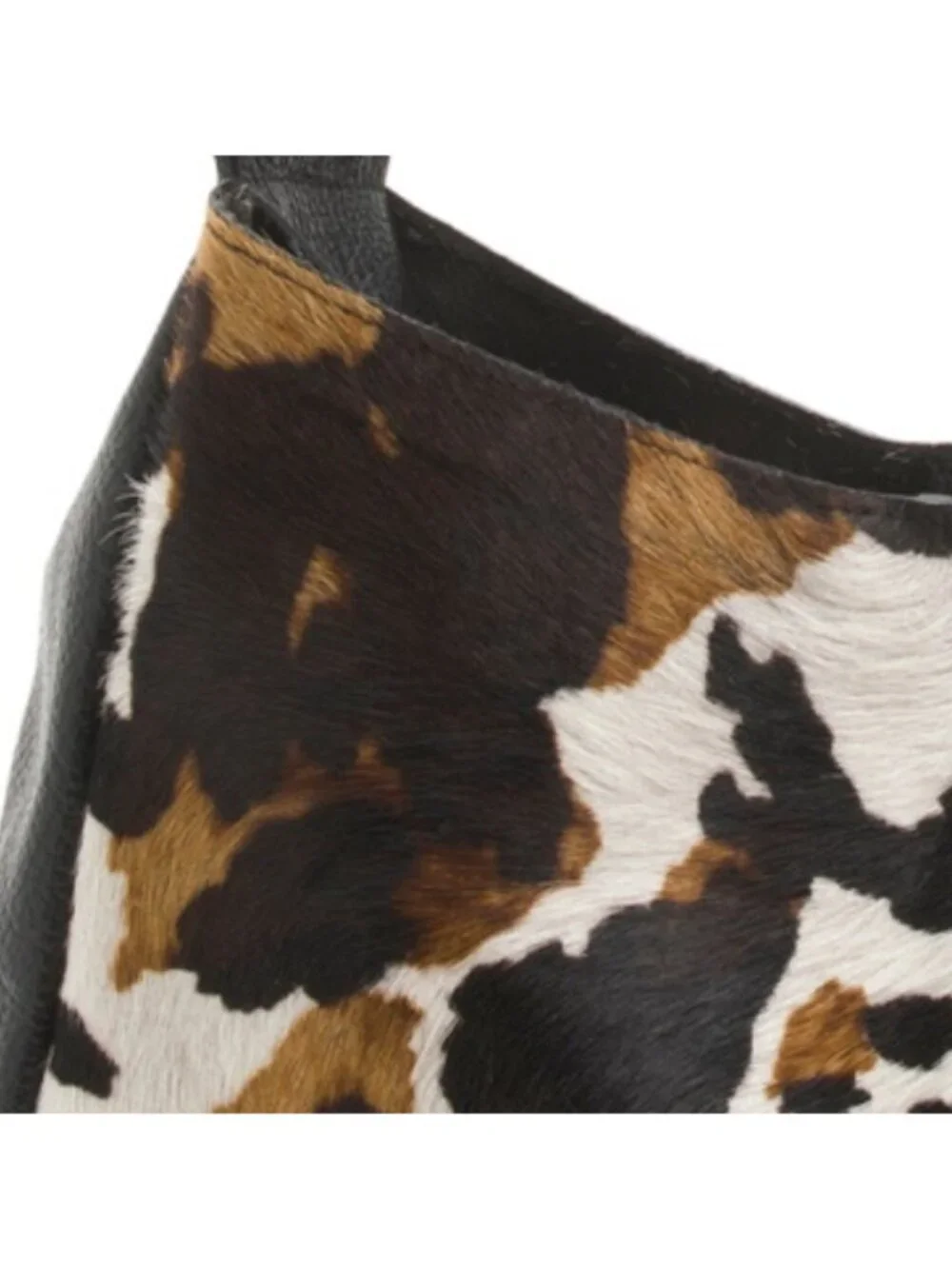 CLAUDIA Made In Italy Leather Hobo With Gold Tone Rings